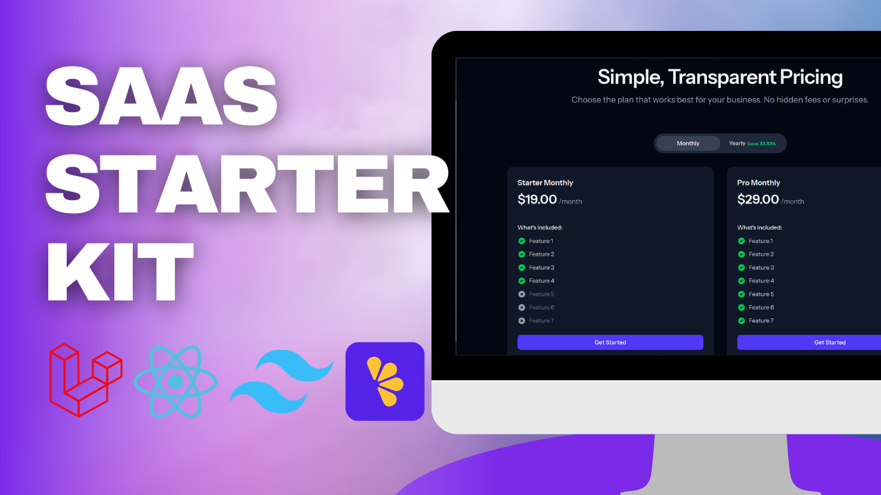 SaaS Starter Kit with Laravel, React and Tailwindcss - Features